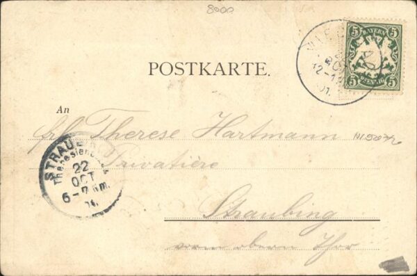 Kuenstlerkarte F Doubek Tausend Grüsse und Wünsche – Bild 2