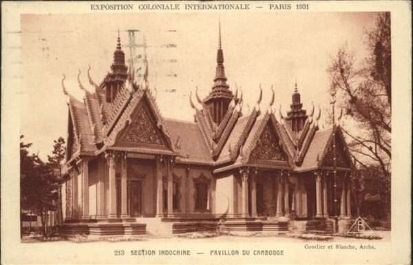 Exposition Coloniale Paris 1931 Pavillon du Camsodge