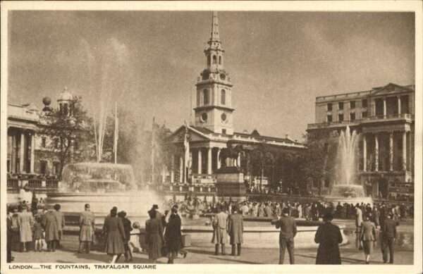 London Fountains Trafalgar Square