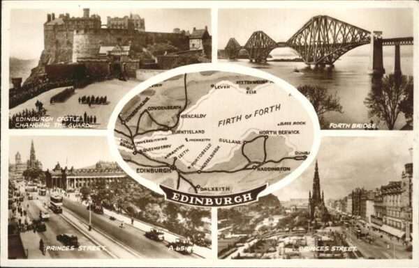 Edinburgh Scotland Forth Bridge Princes Street Castle