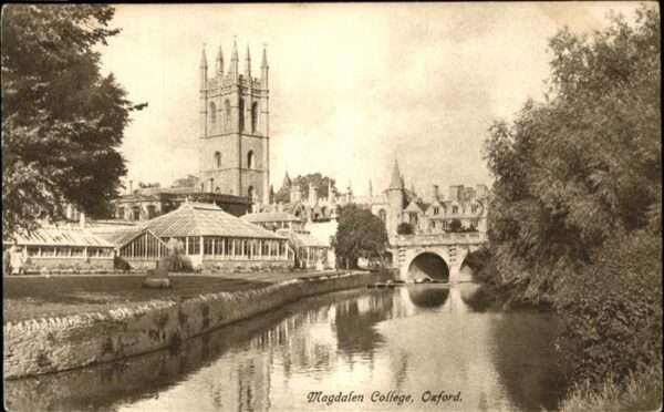 Oxford Oxfordshire Magdalen College Fluss Brücke