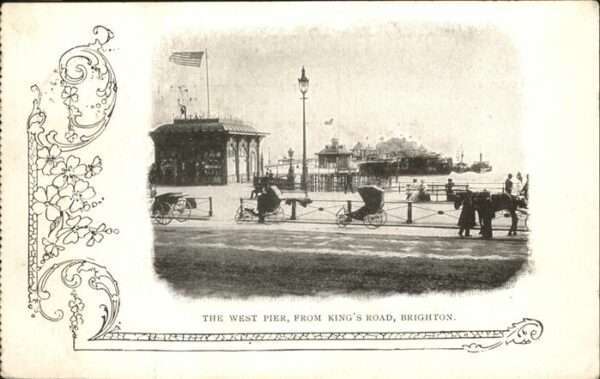Brighton East Sussex West Pier From Kings Road Pferde Kutsch