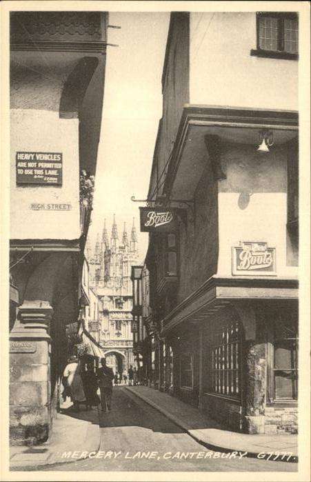 Canterbury Kent Mercery Lane