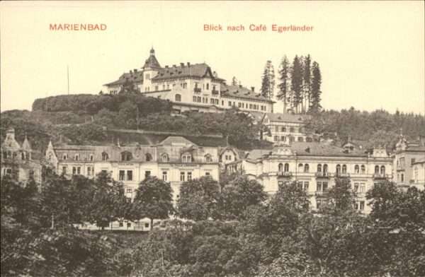 Marienbad Tschechien Boehmen Blick zum Cafe Egerländer Böhmen