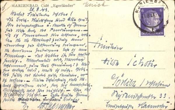 Marienbad Tschechien Boehmen Cafe Egerländer Böhmen – Bild 2