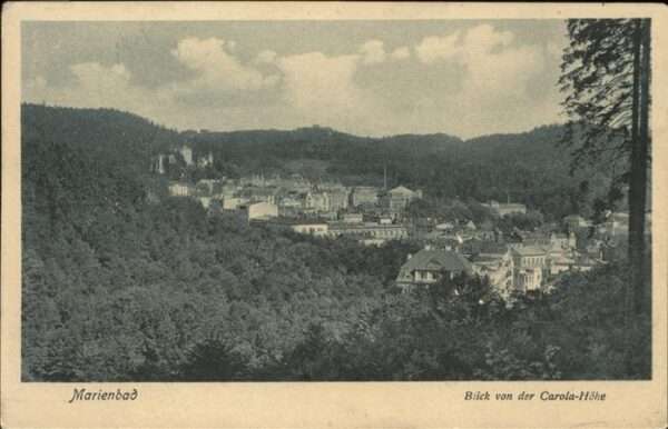 Marienbad Tschechien Boehmen Blick von der Carola Höhe Böhmen