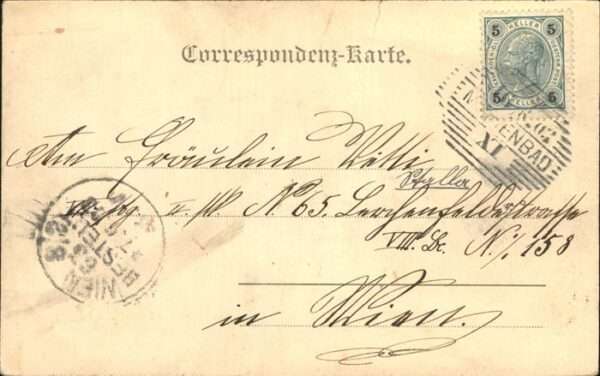 Marienbad Tschechien Boehmen Stefanstrasse Hotel Klinger Pferdekutsc – Bild 2