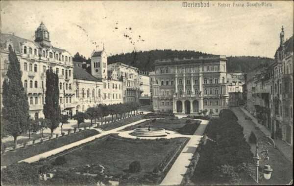 Marienbad Tschechien Boehmen Kaiser Franz Josefs Platz Brunnen Böhme