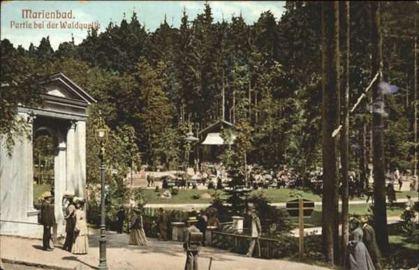 Marienbad Tschechien Boehmen Partie bei der Waldquelle Böhmen
