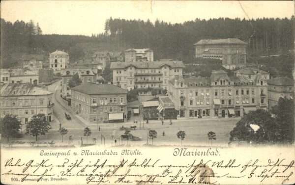 Marienbad Tschechien Boehmen Casinopark und Marienbader Mühle Böhmen
