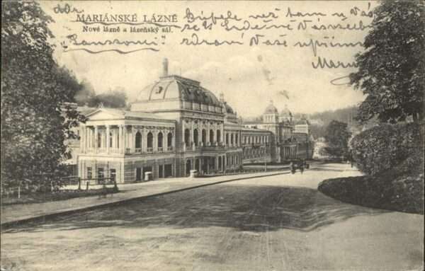 Marienbad Tschechien Boehmen Neubad und Cursaal Böhmen Nove lazne a