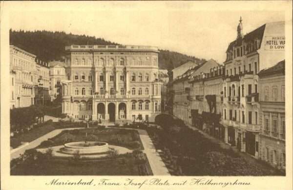 Marienbad Tschechien Boehmen Kaiser Franz Josefs Platz mit Halbmayrh