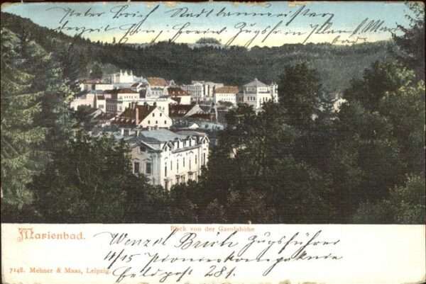 Marienbad Tschechien Boehmen Blick von der Carola Höhe Böhmen
