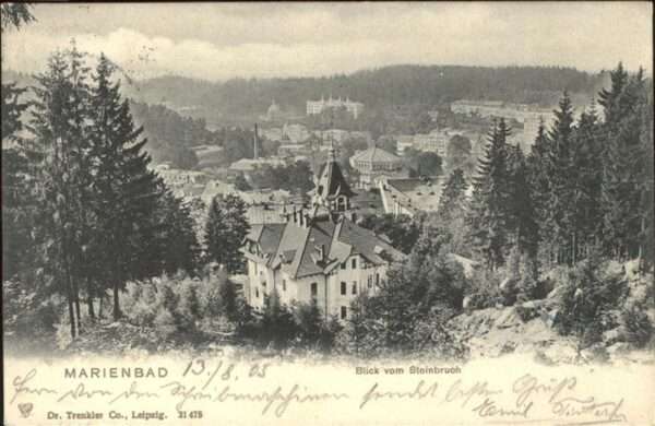 Marienbad Tschechien Boehmen Blick vom Steinbruch Böhmen