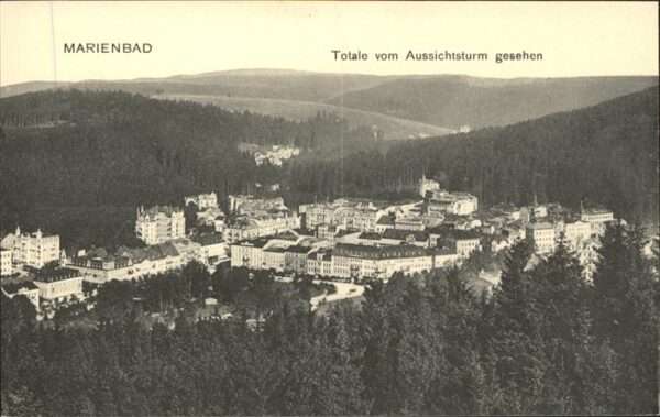 Marienbad Tschechien Boehmen Blick vom Aussichtsturm Böhmen
