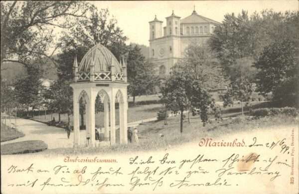 Marienbad Tschechien Boehmen Ambrosiusbrunnen Katholische Kirche Böh