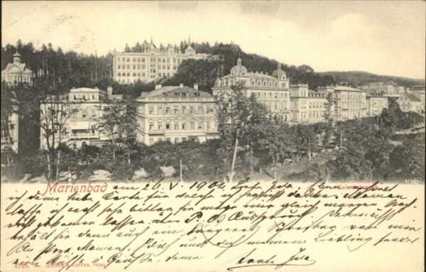 Marienbad Tschechien Boehmen Kaiserstrasse mit Parkanlage Böhmen