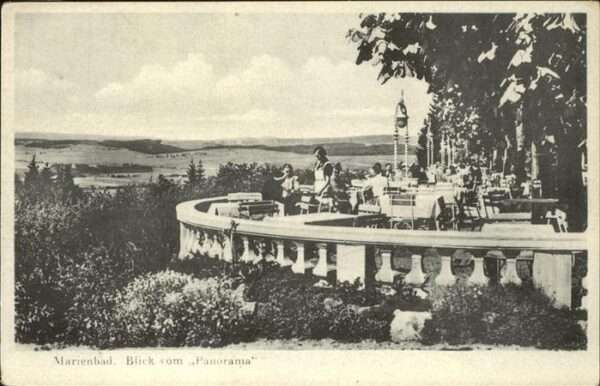 Marienbad Tschechien Boehmen Blick vom Höhenhotel Panorama Böhmen