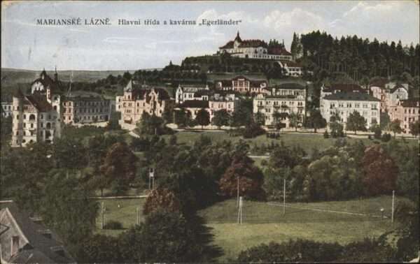 Marienbad Tschechien Boehmen Park Höhenhotel Cafe Egerländer Böhmen