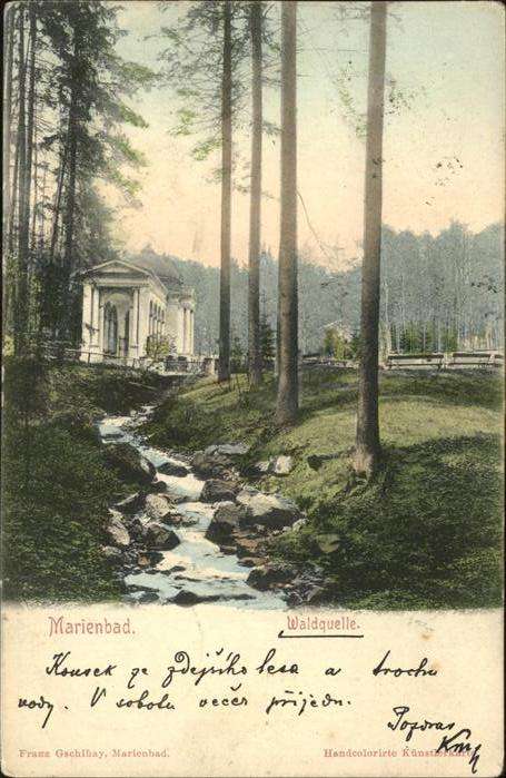 Marienbad Tschechien Boehmen Waldquelle Böhmen