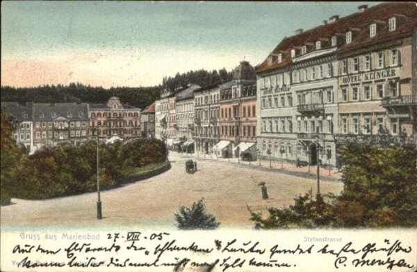 Marienbad Tschechien Boehmen Stefanstrasse Hotel Klinger Böhmen