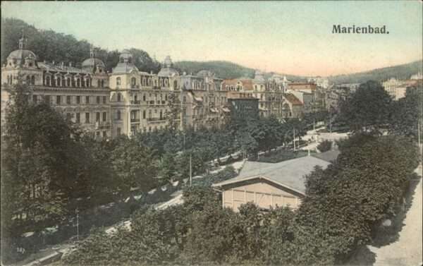 Marienbad Tschechien Boehmen Kaiserstrasse mit Parkanlage Böhmen