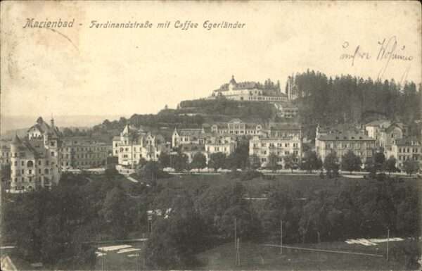 Marienbad Tschechien Boehmen Ferdinandstrasse mit Caffee Egerländer