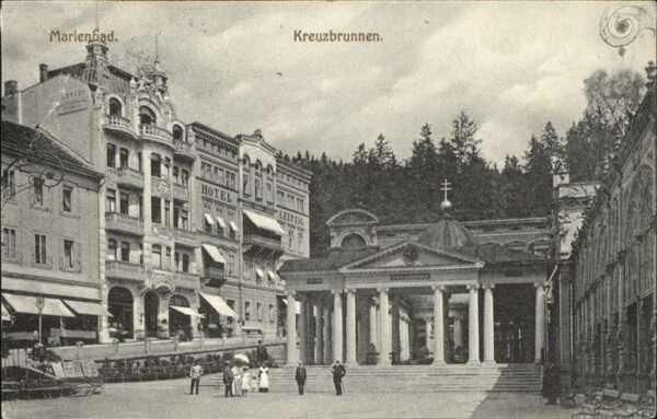 Marienbad Tschechien Boehmen Kreuzbrunnen Kolonnade Hotel Leipzig Bö