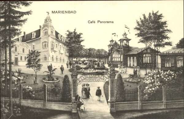 Marienbad Tschechien Boehmen Höhenhotel Cafe und Restaurant Panorama