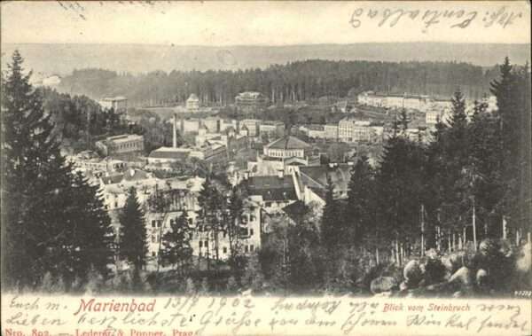 Marienbad Tschechien Boehmen Blick vom Steinbruch Böhmen