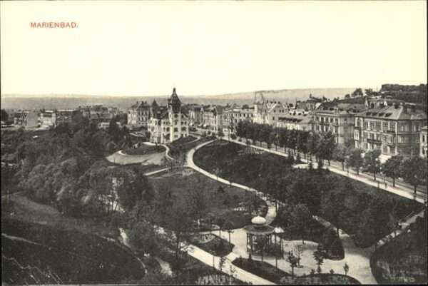Marienbad Tschechien Boehmen Teilansicht Park Pavillon Böhmen
