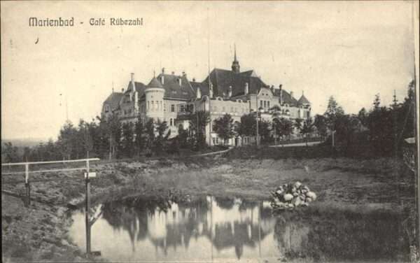 Marienbad Tschechien Boehmen Höhengaststätte Cafe Rübezahl Teich Böh
