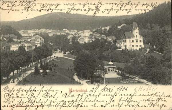 Marienbad Tschechien Boehmen Teilansicht Park Pavillon Böhmen