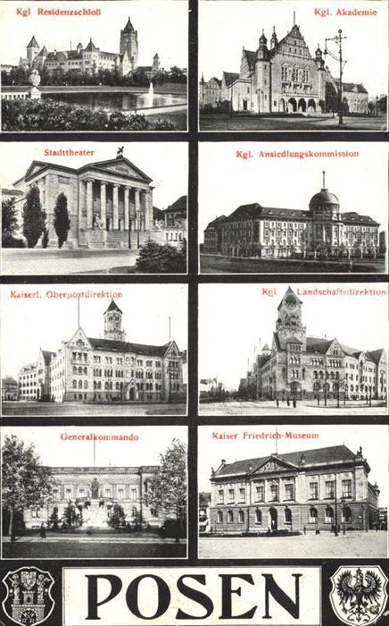 Posen Poznan Kgl Residenzschloss Kgl Akademie Stadtt