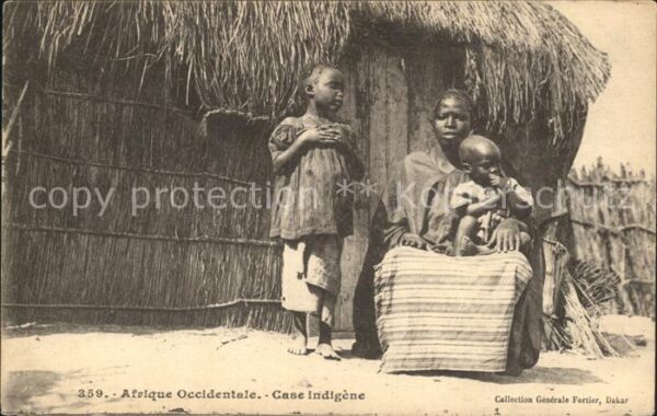 Dakar Afrique Occidentale Case indigene