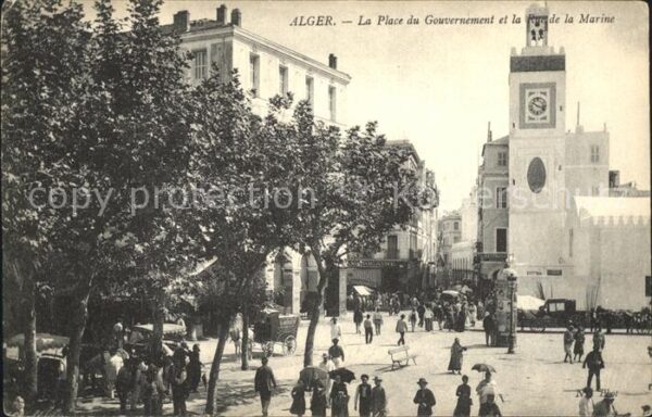 Alger Algerien La Place du Gouvernement et la Rue de l