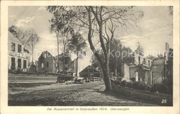 Uderwangen Ostpreussen Der Russeneinfall in Ostpreussen 1914