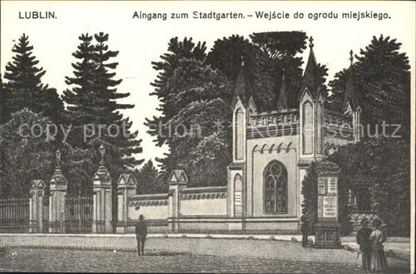 Lublin Lubelskie eingang zum Stadtgarten