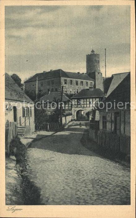 Lagow Ostbrandenburg Strassenpartie Burg