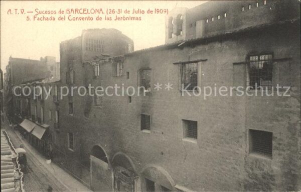 Barcelona Cataluna Fachada del Convento de las Jerónimas
