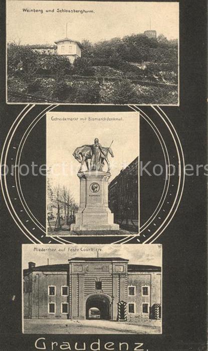 Graudenz Westpreussen Weinberg Schlossbergturm Bismarckdenkma