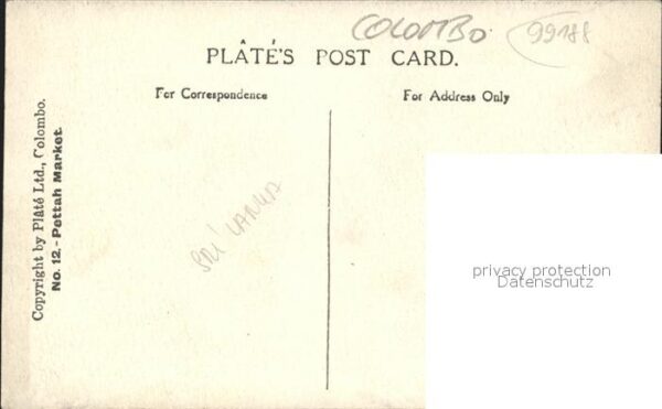 Colombo Ceylon Sri Lanka Psttah Markt – Bild 2