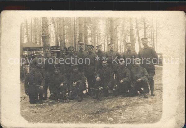 Militaria WK1 Maschinengewehr MG Bataillon Gruppenfot