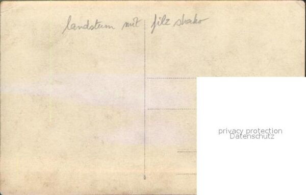 Militaria WK1 Landsturm mit Filz shako portrait – Bild 2
