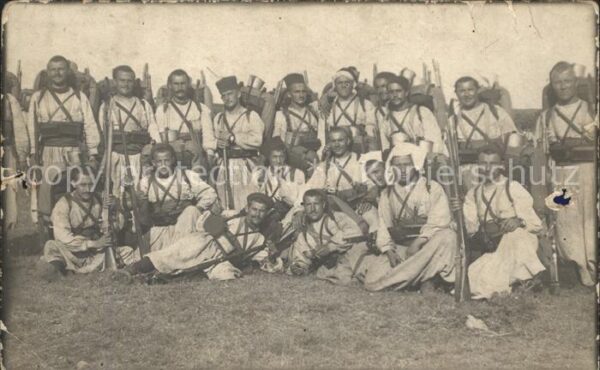 Militaria Afrika zouave gruppenfoto gewehr