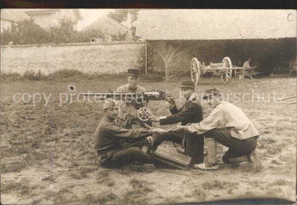 Militaria Frankreich maschinengewehr gruppenfoto