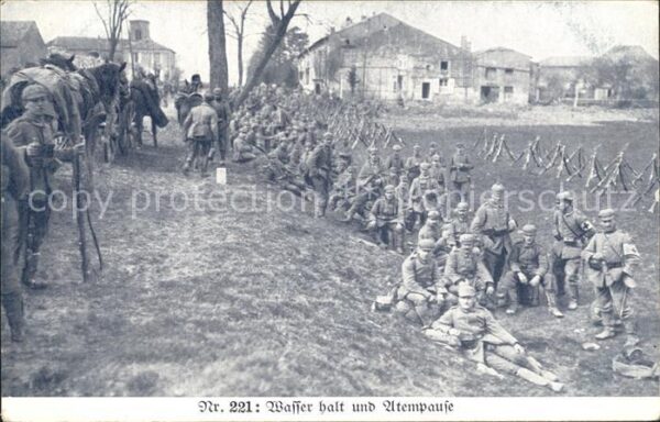 Militaria WK1 trinkpause atempause rotkreuz