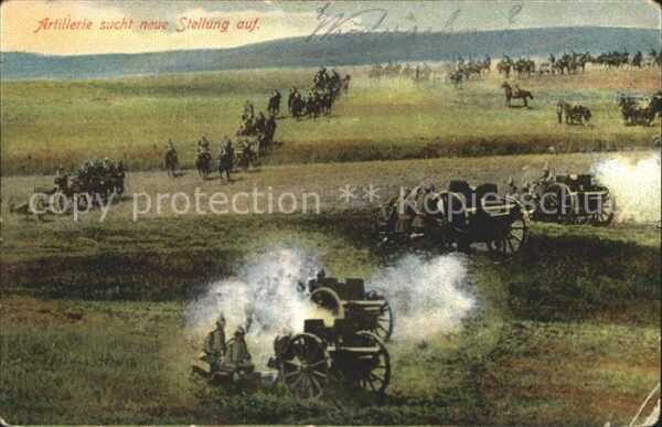 Militaria WK1 Artillerie im Feld