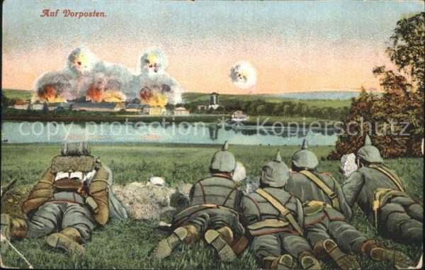 Militaria WK1 auf vorposten  Serie aus grosser Zeit