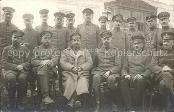 Militaria WK1 Offiziere Gruppenfoto